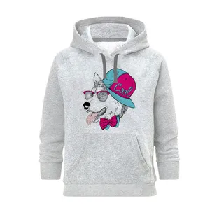 هودی زنانه مدل CUTE DOG کد J260 رنگ طوسی