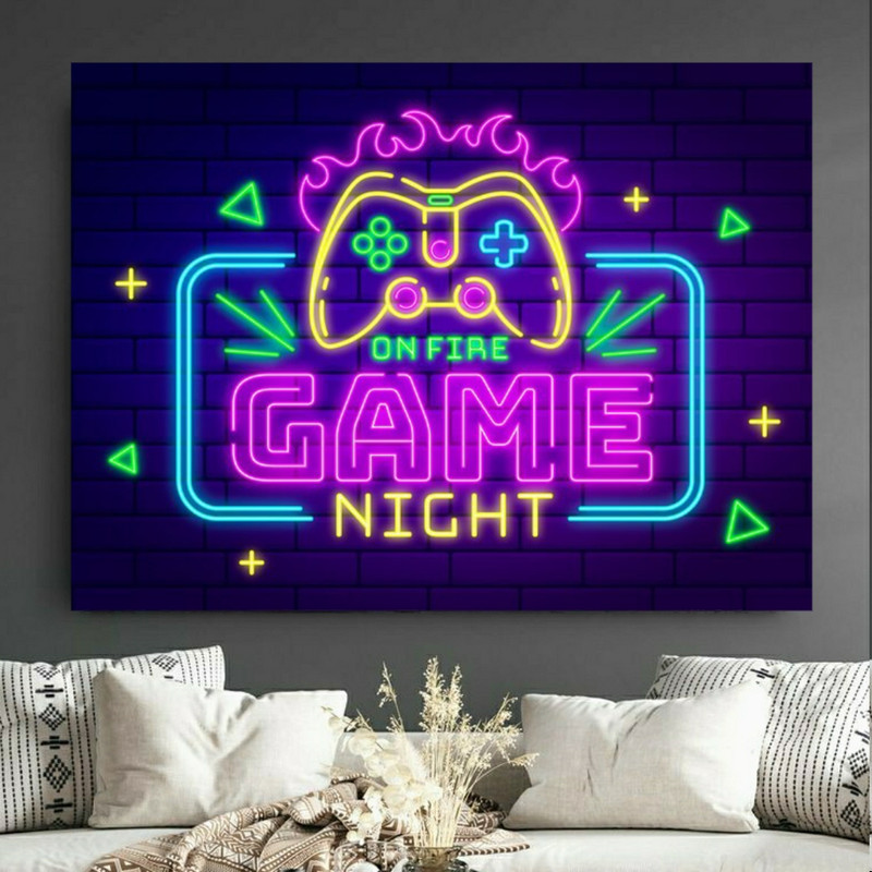 پوستر طرح گیم مدل نئون کد BK24076