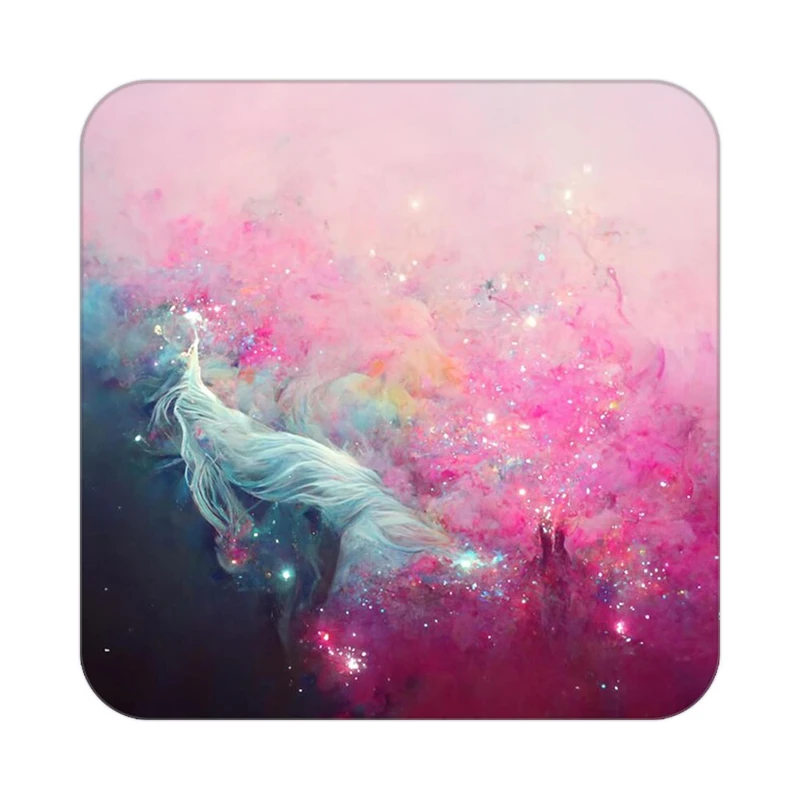 زیر لیوانی کاکتی طرح اسب تک شاخ و یونیکورن مدل mp31678