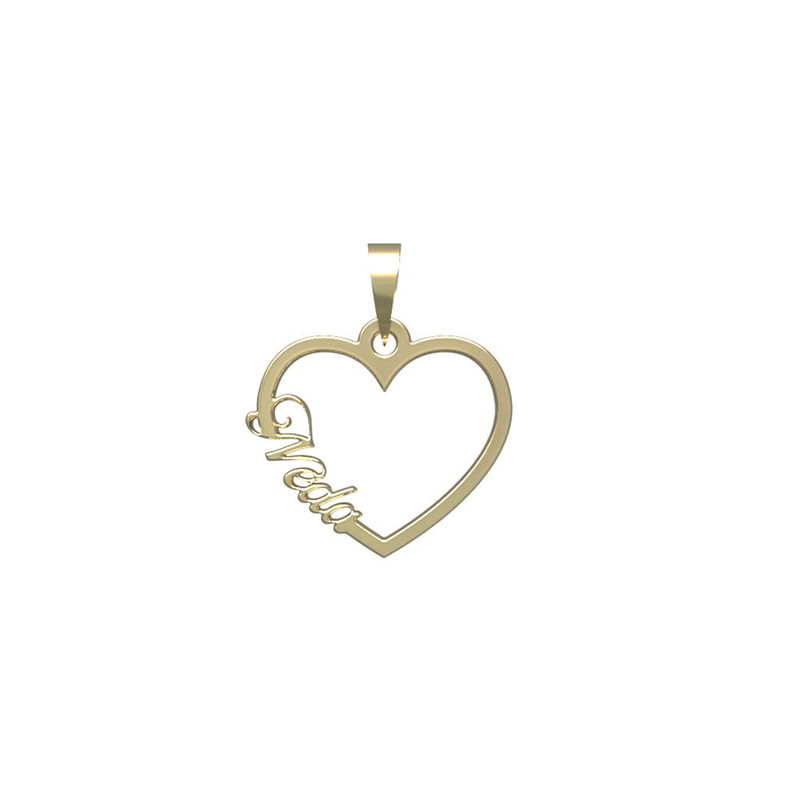 آویز گردنبند طلا 18 عیار زنانه مدوپد مدل اسم ندا neda کد PB1-10524