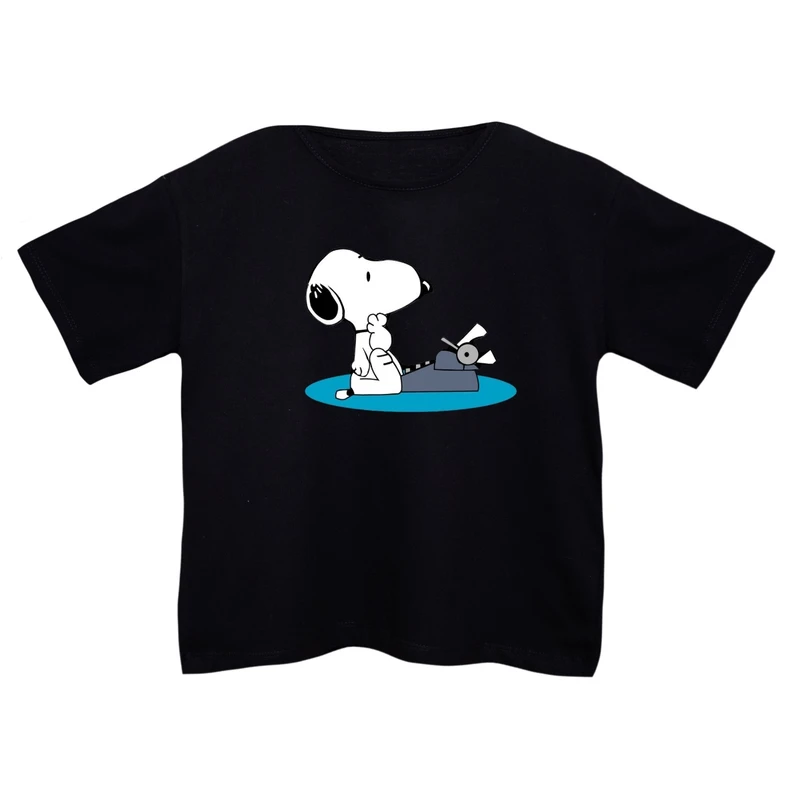 کراپ‌تی شرت آستین کوتاه زنانه مدل اسنوپی کد 43