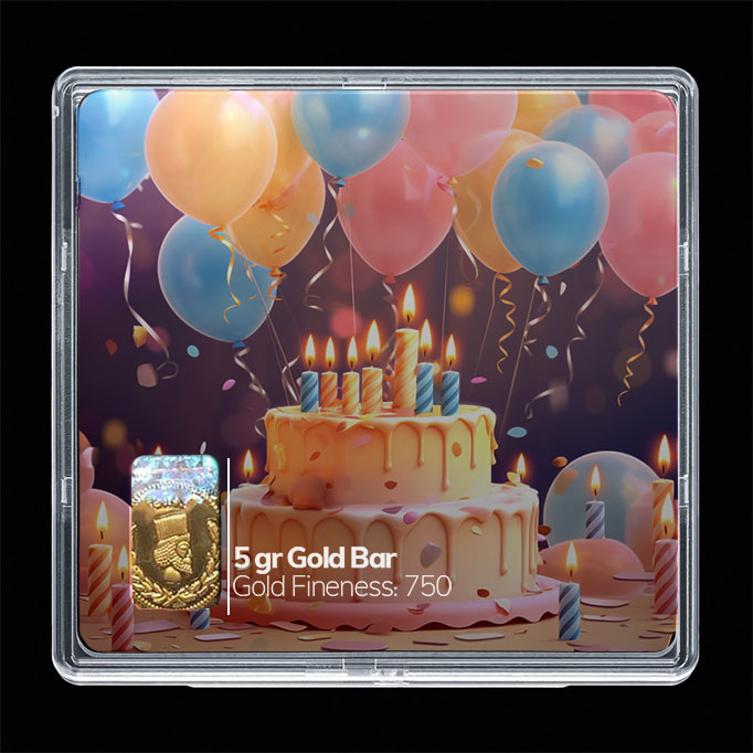 شمش طلا 18 عیار مدوپد مدل کیک کد SG10794