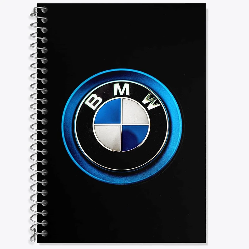 دفتر زبان 50 برگ خندالو مدل دو خط طرح بی ام دبلیو BMW کد 23634