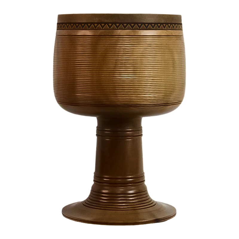 تنبک مدل ضربیت 4 ستاره گردو کد HP-032 با قطر دهانه 29