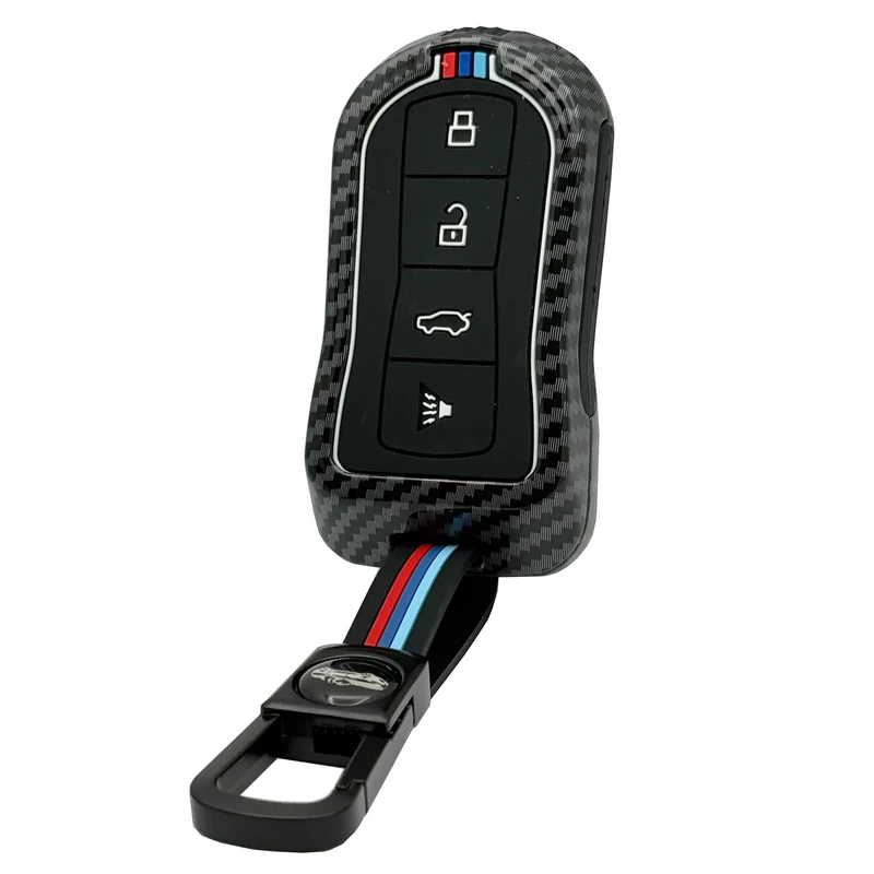 کاور ریموت و سوئیچ خودرو ام آر جی مدل A1047 طرح فلز کربن مناسب برای هایما S8