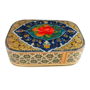   جا کارتی خاتم کاری طرح گل و مرغ کد B 227