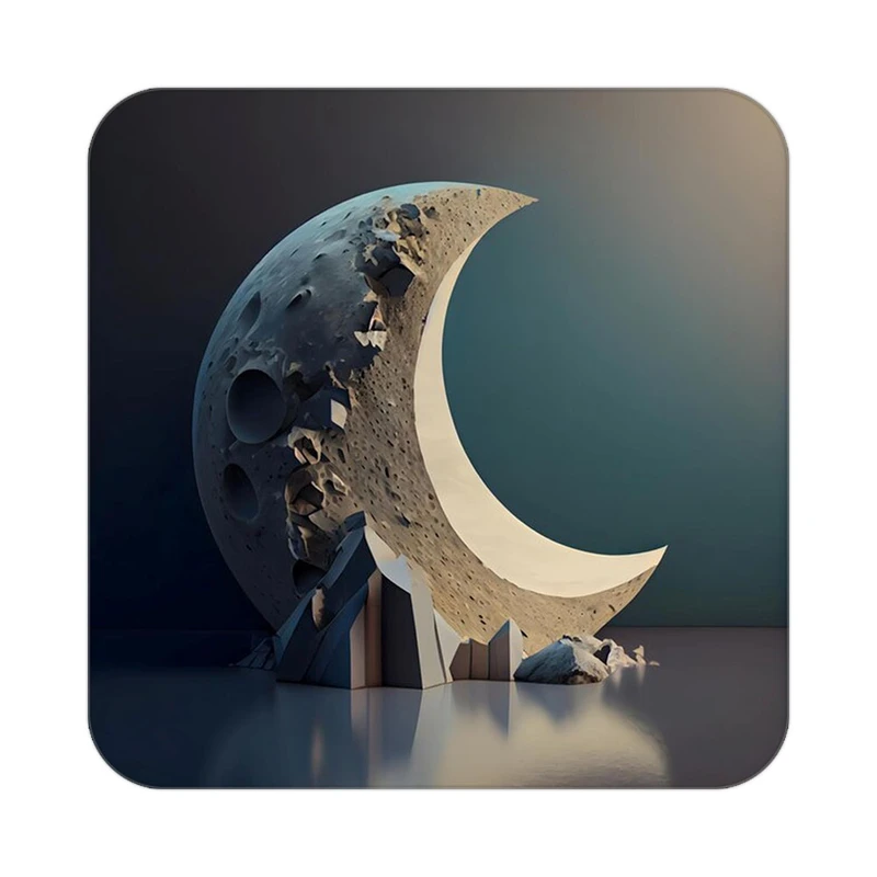 زیر لیوانی کاکتی طرح ماه و ستاره مدل mp52855