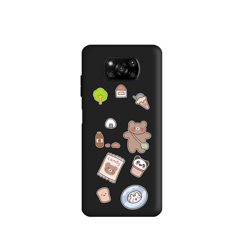 کاور طرح خرس شکلاتی کد m3009 مناسب برای گوشی موبایل شیائومی Poco X3 