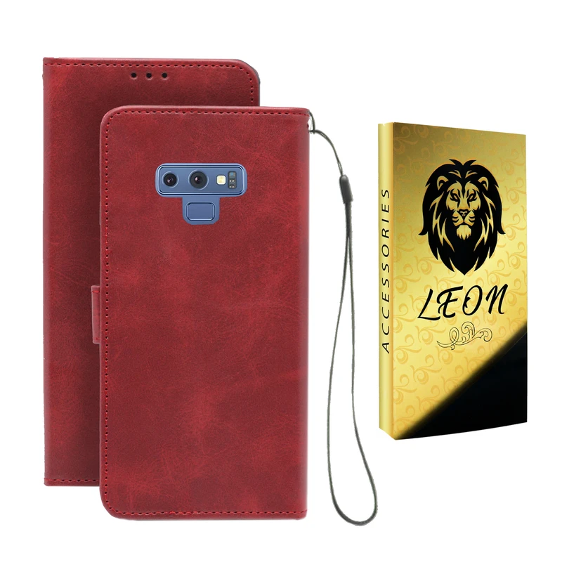 کیف کلاسوری لئون مدل Scusa Oro مناسب برای گوشی موبایل شیائومی Redmi Note 9 به همراه بند آویز 