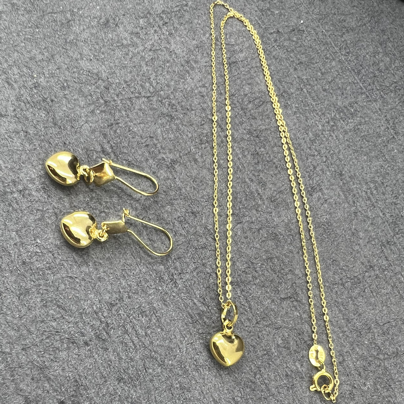 نیم ست طلا 18 عیار زنانه دوست خوب مدل قلب کد dk1041