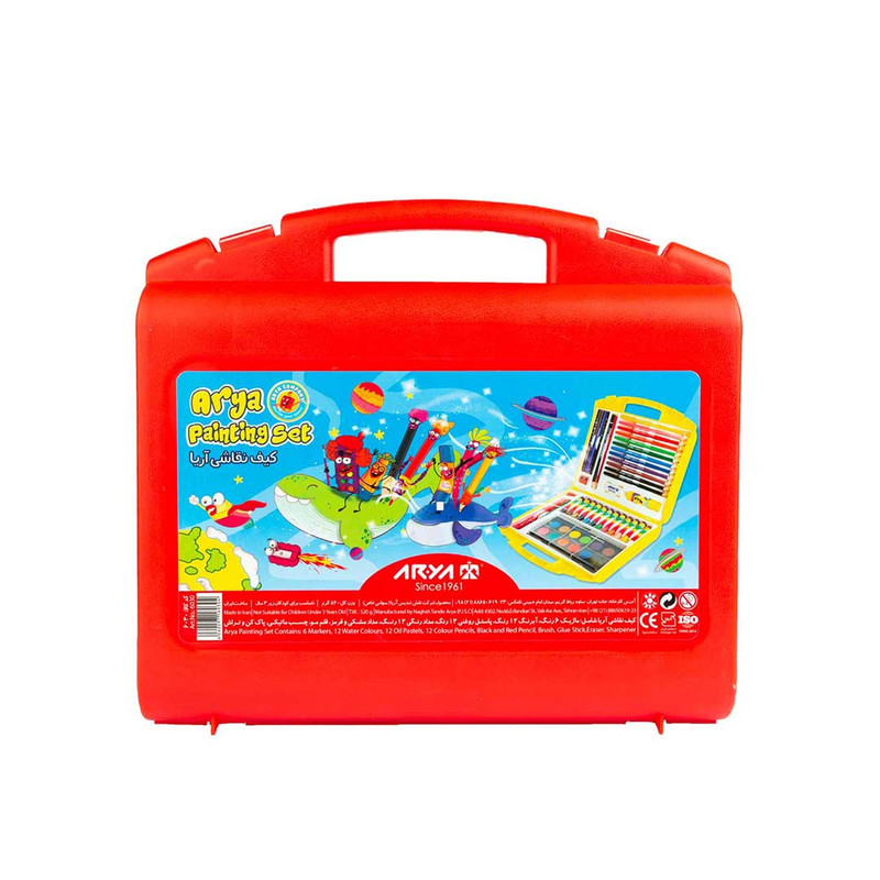 بسته رنگ آمیزی آریا کد 408R مجموعه 48 عددی