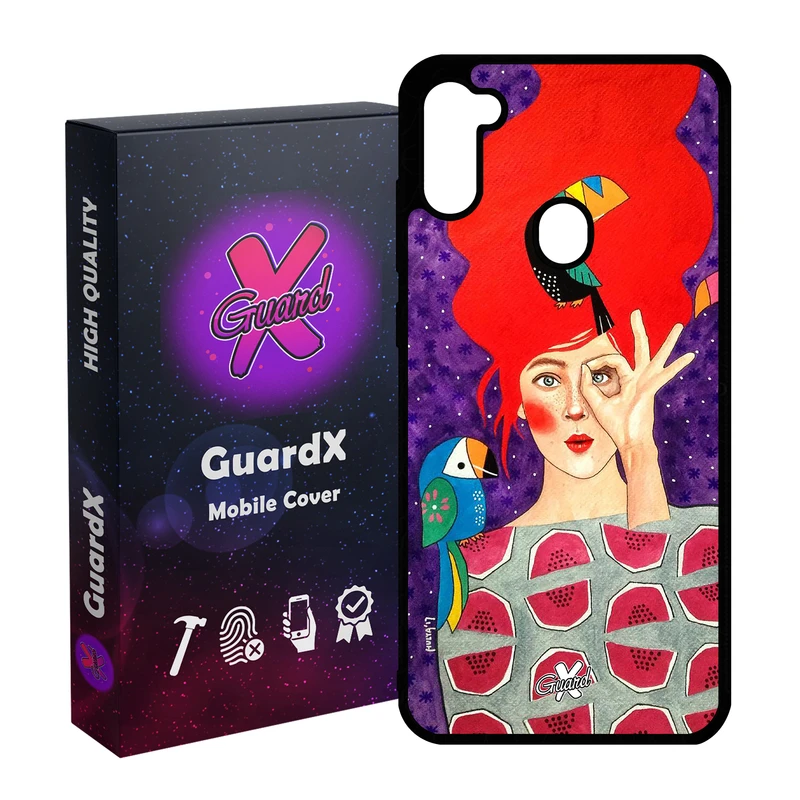 کاور گارد ایکس طرح Girl مدل Glass10153 مناسب برای گوشی موبایل سامسونگ Galaxy A11 / M11