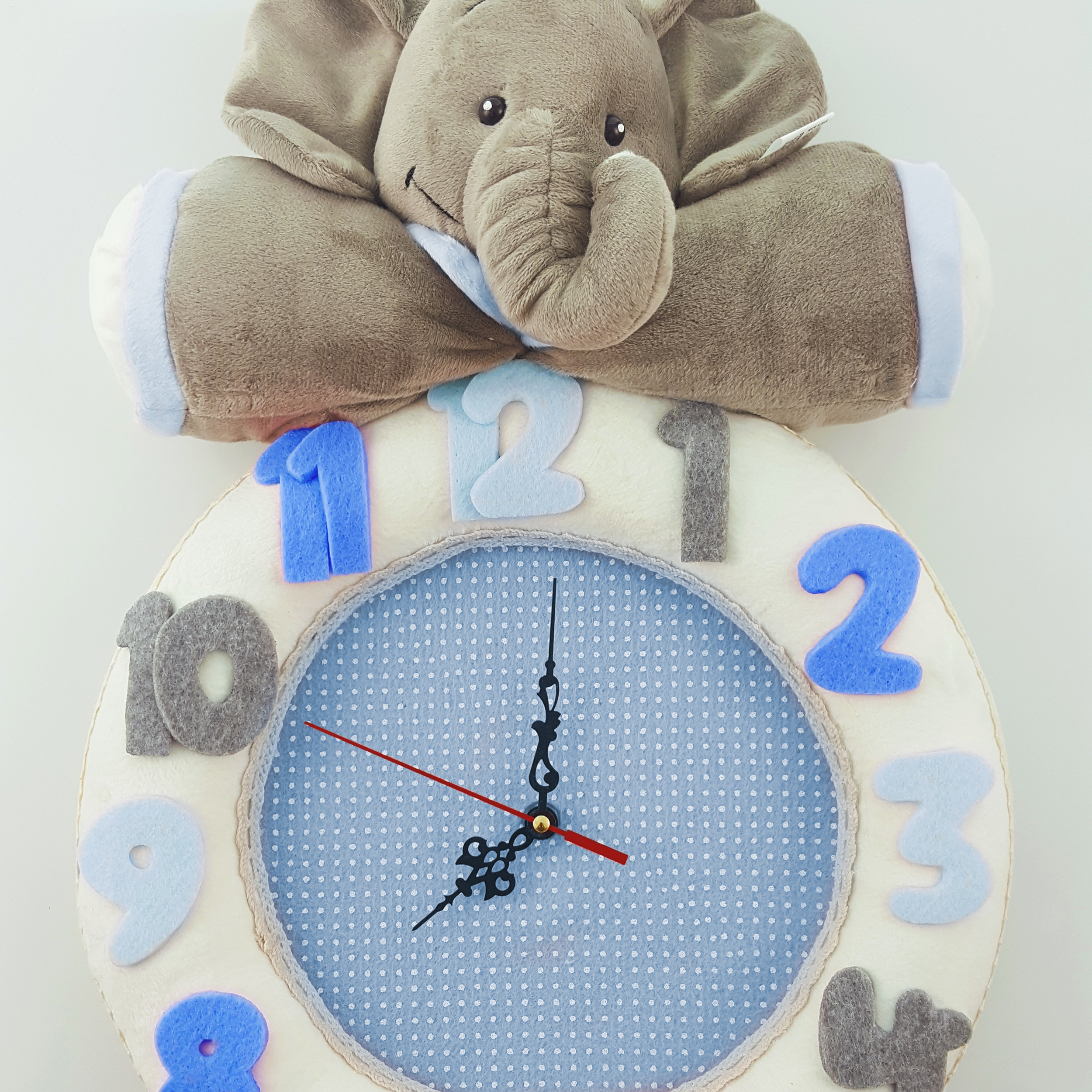 ساعت دیواری کودک نی نی سیس مدل فیل کد W-F/AB