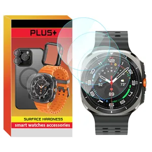 محافظ صفحه نمایش شیشه‌ای پلاس مدل Glass-PL مناسب برای ساعت هوشمند سامسونگ Galaxy Watch 7 Ultra 47mm بسته سه عددی