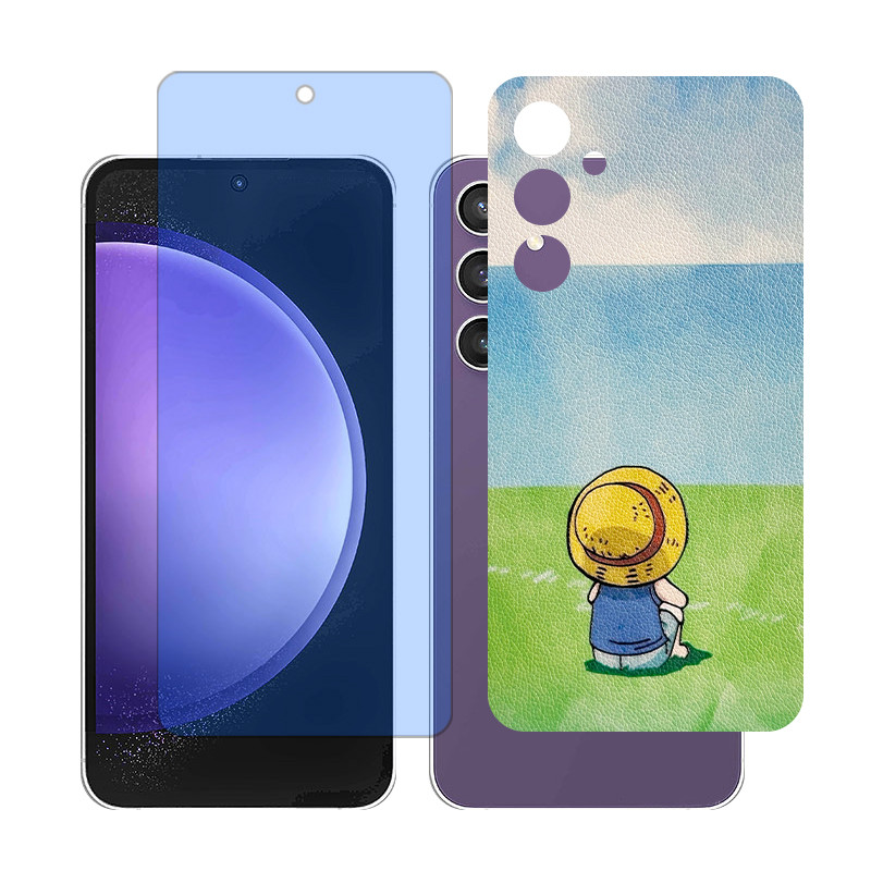 محافظ صفحه نمایش مات آنتی بلو گلس مدل Together مناسب برای گوشی موبایل سامسونگ Galaxy S23 FE به همراه برچسب پوششی پشت گوشی 
