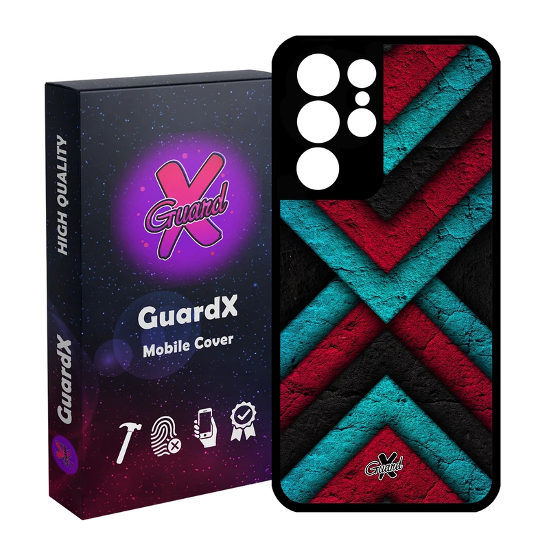 کاور گارد ایکس طرح نقشه مدل Glass10264 مناسب برای گوشی موبایل سامسونگ Galaxy S21 Ultra