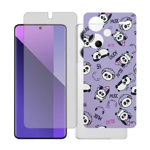 Glass Together model transparent Screen Protector Suitable for Xiaomi Redmi Note 13 Pro Plus Mobile Phone with Back cover sticker
