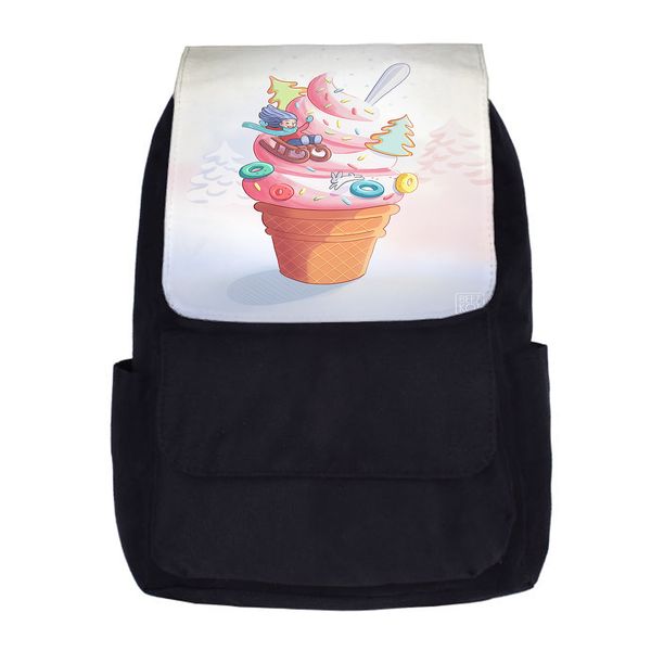 کوله پشتی زنانه طرح بستنی کدkp136