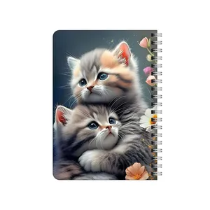 دفترچه یادداشت بامبیلیپ مدل چوبی طرح پیشی های  رمانتیک کد 2180767