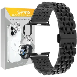 Sprig 7Bead Steel Band suitable for Apple Watch Series 4/5/6/Se size 44mm