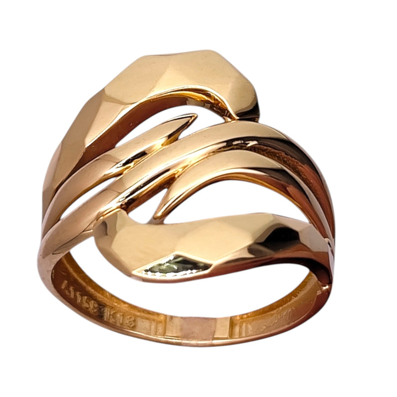 انگشتر طلا 18 عیار زنانه سهند طلا مدل پرنس سایز 61