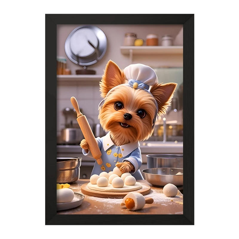 تابلو خندالو مدل سگ شیرینی پز کد F9296