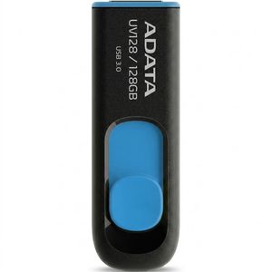 فلش مموری کشویی ایدیتا مدل DashDrive UV128 ظرفیت 128GB، رابط USB 3.0 با سرعت خواندن 90 و نوشتن 40 مگابایت بر ثانیه، طراحی بدون درپوش و بدنه مات ضدخش و گردوغبار