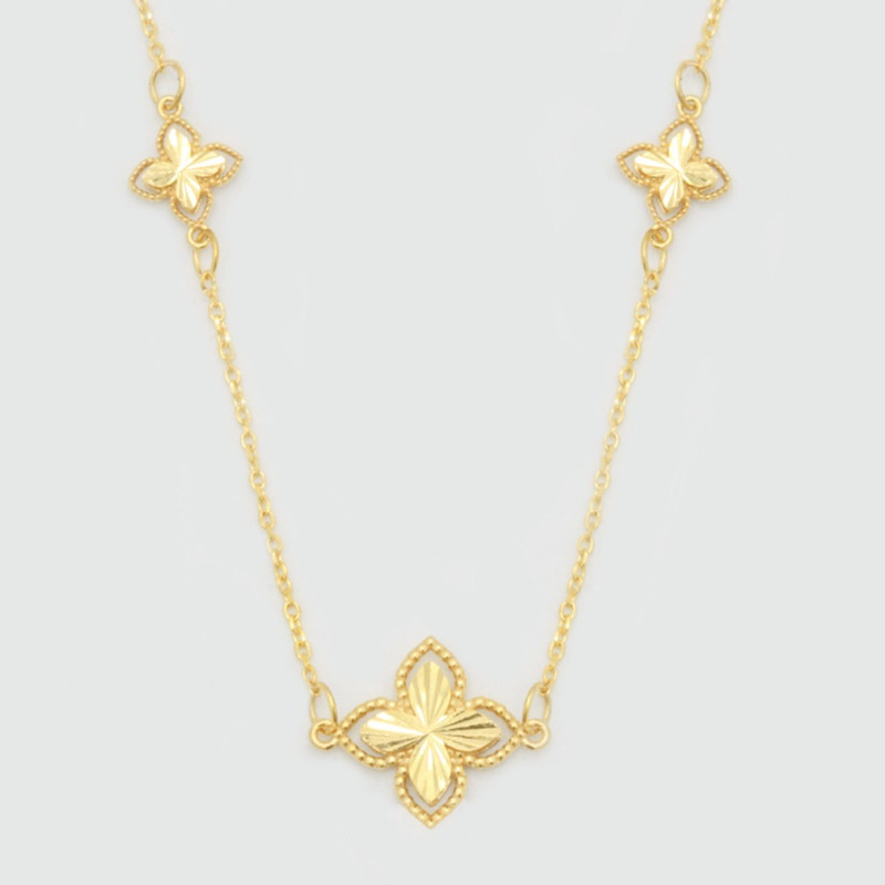 گردنبند طلا 18 عیار زنانه با زنجیر فیگارو مایا ماهک مدل MM2155