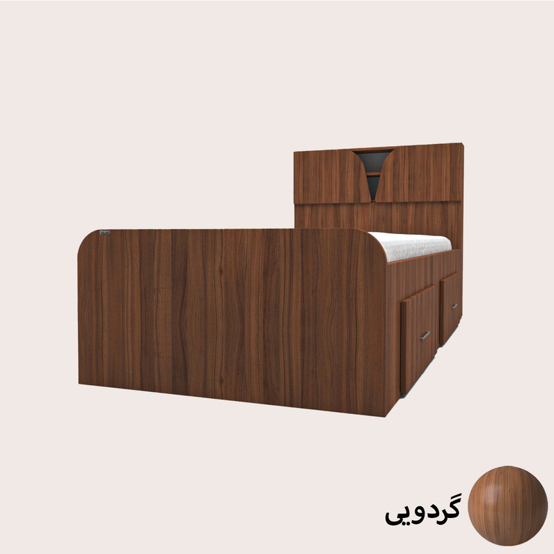 تخت خواب یکنفره اعیان مدل FH504 سایز 90x200 سانتی متر