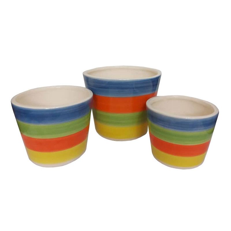 گلدان طرح رنگین مدل BY1