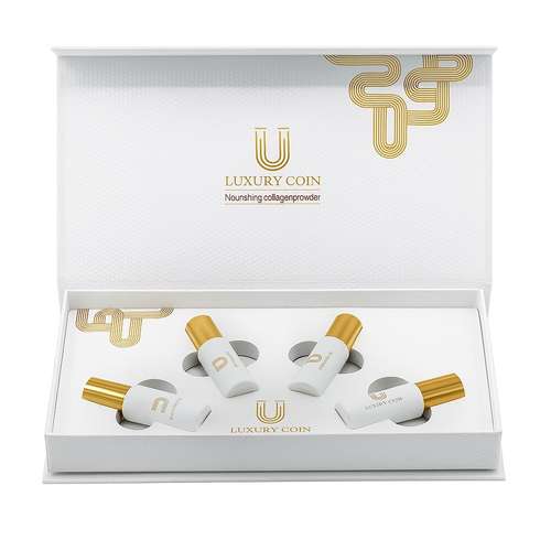 سرم پوست لاکچری کوین مدل Nourishing Collagen Powder مناسب برای انواع پوست حجم 20 میلی‌لیتر بسته 4 عددی