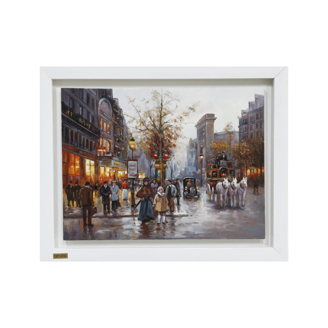 تابلو نقاشی رنگ روغن طرح پاریس