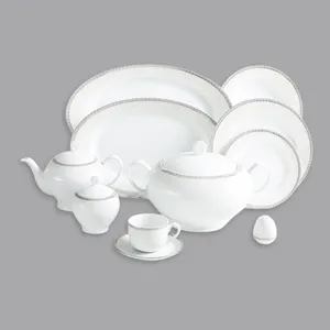 سرویس غذاخوری 102 پارچه 12 نفر چینی زرین ایران مدل ایتالیا اف ریوا درجه عالی