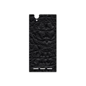 MAHOOT Black-Crocodile-Leather Cover Sticker for Sony Xperia T2 Ultra