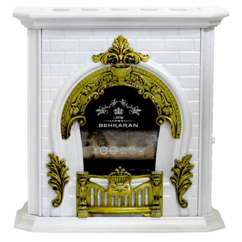 بخاری گازی بهکاران مدل شومینه طرح پرنس کد f-28000