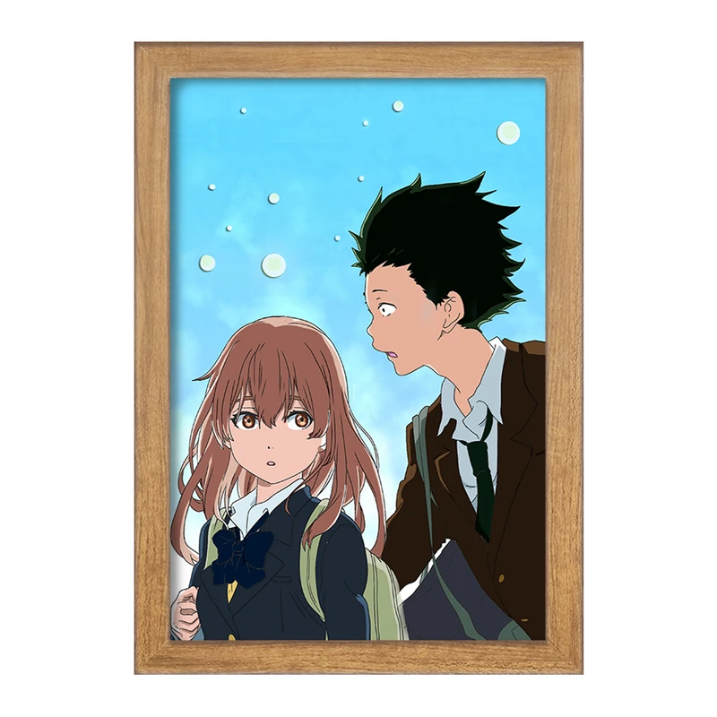 تابلو خندالو مدل شوکو نیشیمیا و شویا ایشیدا انیمه سایلنت ویس A Silent Voice  کد 15789