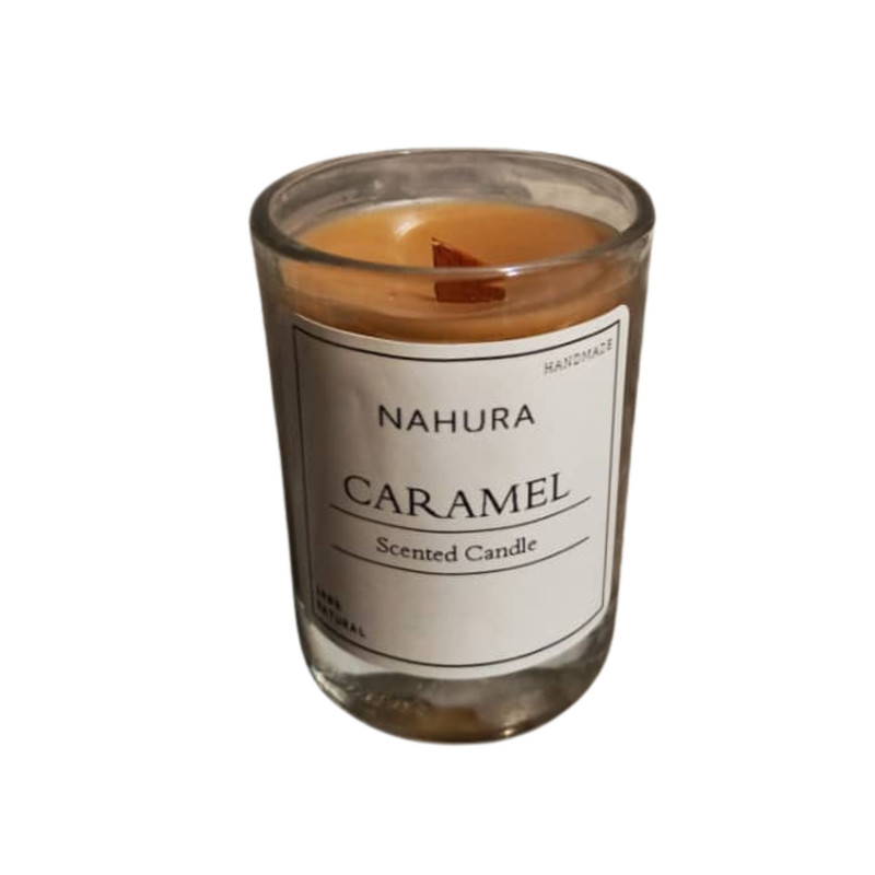 شمع لیوانی معطر مدل D009 با رایحه کارامل زمان اتمام 10 ساعت
