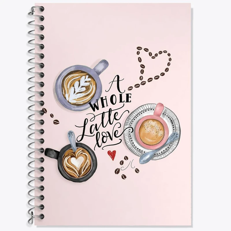 دفتر لغت 50 برگ خندالو مدل کافی شاپ قهوه کد 27537