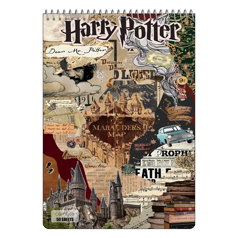دفتر نقاشی 50 برگ سیمی کارنیکا طرح هری پاتر Harry Potter کد 19024