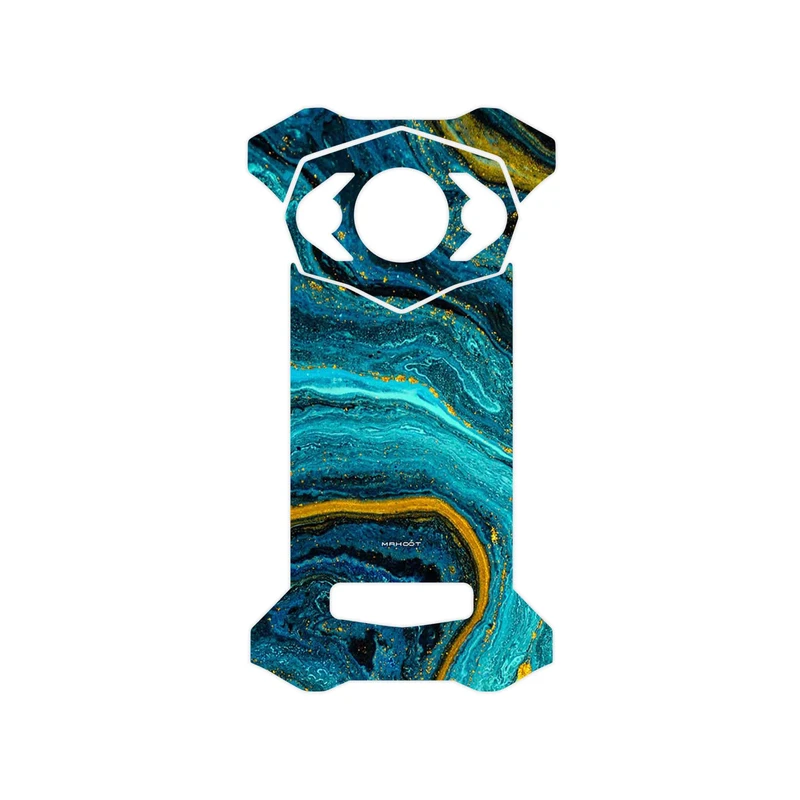 برچسب پوششی ماهوت مدل Turquoise marblewith golden streaks مناسب برای گوشی موبایل دوجی S98 Pro