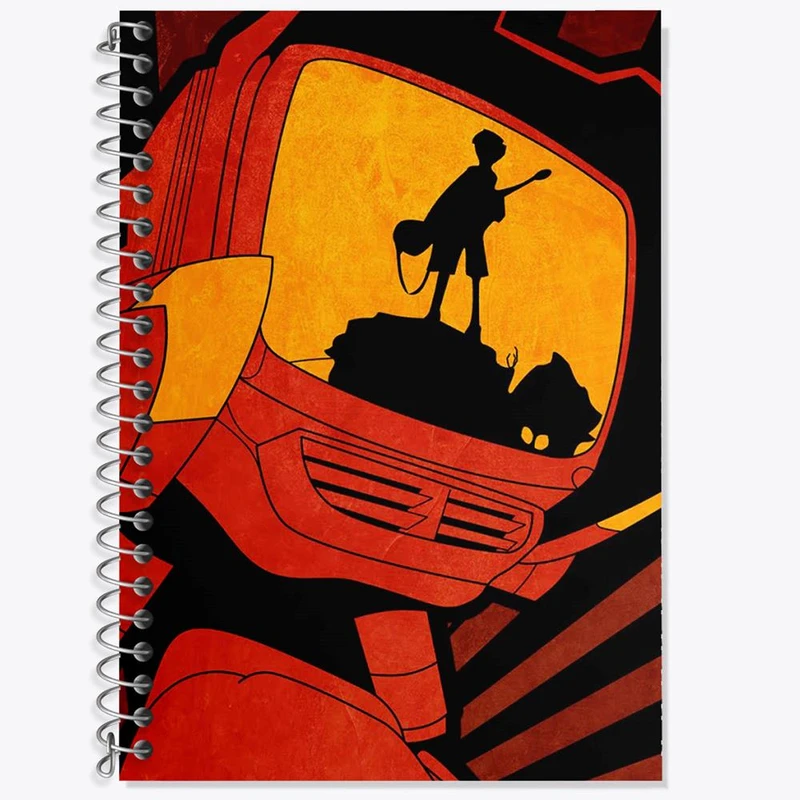 دفتر زبان 50 برگ خندالو مدل دو خط طرح انیمه فولی کولی Fooly Cooly کد 23581