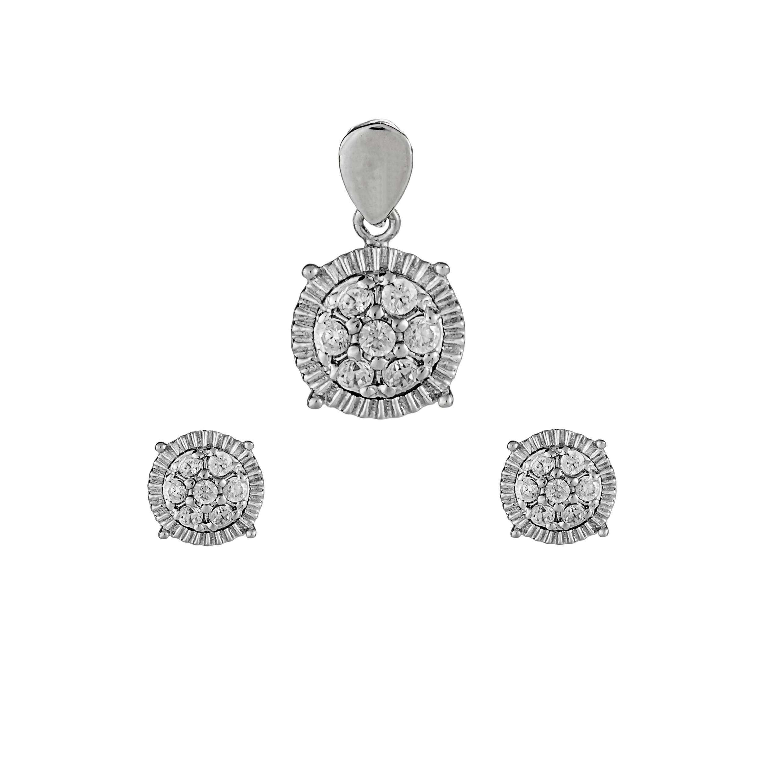 نیم ست نقره زنانه جواهری سون مدل 2852