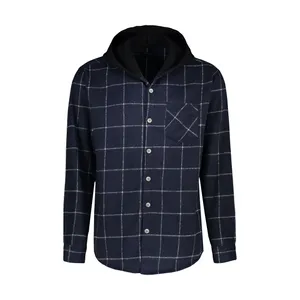 پیراهن آستین بلند کلاه دار مردانه ان سی نو مدل ماندی رنگ سرمه ای 1