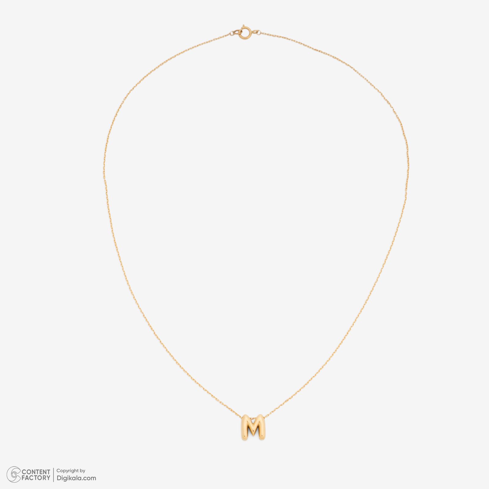 گردنبند طلا 18 عیار زنانه با زنجیر حلقه‌ای (فلامینگو) گلدم مدل PE147013 -  - 7