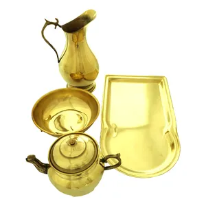 ست 5 تکه پا سماوری برنجی کد 402