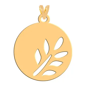 آویز گردنبند طلا 18 عیار زنانه فرشته مدل برگ WNL-000230