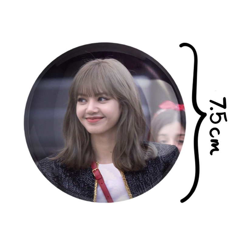 آینه جیبی خندالو مدل لیسا بلک پینک Black Pink  کد 14295