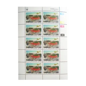 تمبر یادگاری مدل استادیوم فوتبال کد B-1003 مجموعه 10 عددی