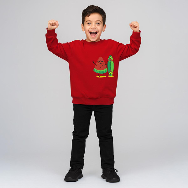 سویشرت بچگانه سون پون مدل D115 رنگ قرمز