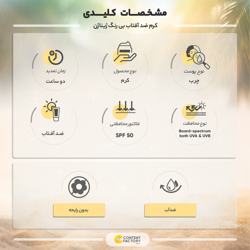 کرم ضد آفتاب بی رنگ ژیناژن مدل SPF50 مناسب پوست های چرب حجم 50 میلی لیتر کرم ضد آفتاب بی رنگ ژیناژن مدل SPF50 مناسب پوست های چرب حجم 50 میلی لیتر